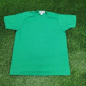 Vintage 80s Blank Shirt Womens XL 23x29 Green